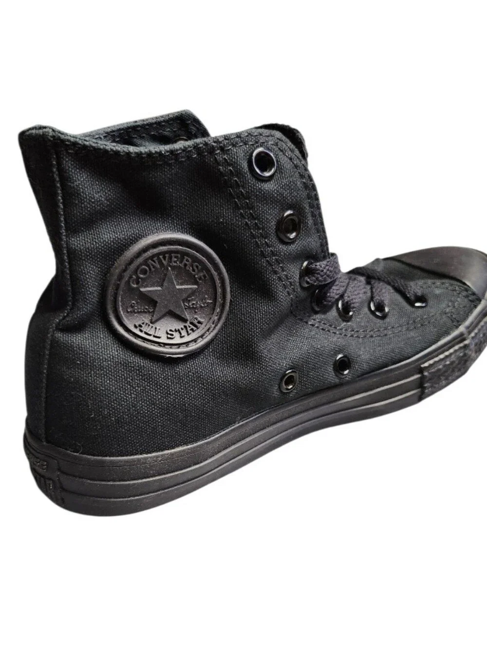 Boy's Converse Chuck Taylor All Star High-Top Sneakers Black Monochrome Size 2.5